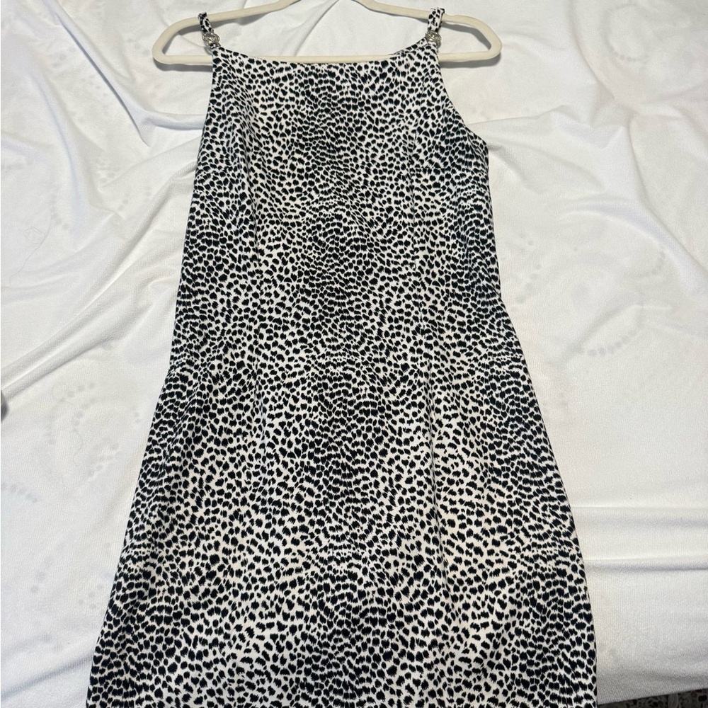 XOXO Black and White Patterned Mini Dress